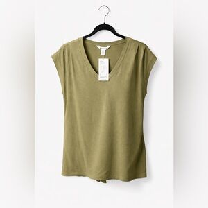 Athleta Olive Green Sleeveless Twist Back Top Size S NWT